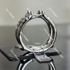 Karen's happy decision round moissanite/lab grown diamond enhancer/wedding band