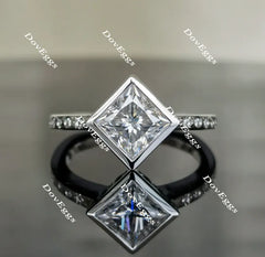 Doveggs princess art deco moissanite engagement ring