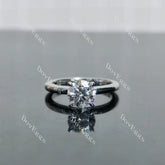 (size 4.5) Doveggs sterling silver 1ct round moissanite engagement ring
