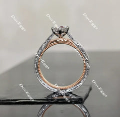 Doveggs round solitaire moissanite engagement ring