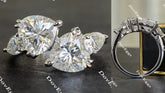 doveggs side stones heart moissanite engagement ring