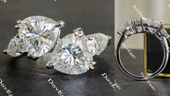 doveggs side stones heart moissanite engagement ring