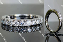 Doveggs round moissanite/lab grown diamond wedding band-2.7mm band width