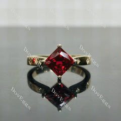 Doveggs princess star loop colored gem engagement ring