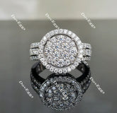 Doveggs half eternity moissanite/lab grown diamond wedding band-3.2mm band width