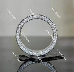 Doveggs full eternity channel set moissanite/lab grown diamond wedding band-4.1mm band width
