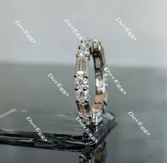 Doveggs full eternity moissanite/Lab grown diamond engagement ring/wedding band-3.0mm band width