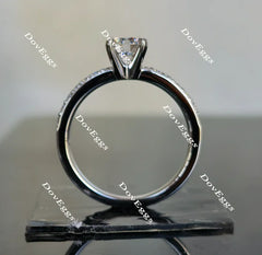 DovEggs half eternity pave round moissanite engagement ring