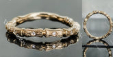 Doveggs round bamboo moissanite/lab grown diamond wedding band-2.0mm band width