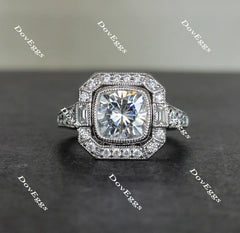 Doveggs halo moissanite engagement ring
