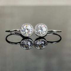 CindyBella Drop moissanite earrings for women