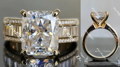 Doveggs channel set engagement ring only semi-mount only(Exclusively to DovEggs Stones)