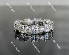 Katelin cushion round full eternity moissanite engagement ring/wedding band-4.5mm band width