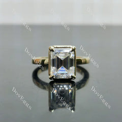 Doveggs bezel solitaire engagement ring semi-mount only(Exclusively to DovEggs Stones)