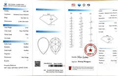 2.14ct Pear Rose Cut Lab Diamond – Fancy Vivid Pink Color VVS1 | Doveggs Certified