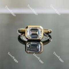 Doveggs bezel engagement ring semi-mount only(Exclusively to DovEggs Stones)
