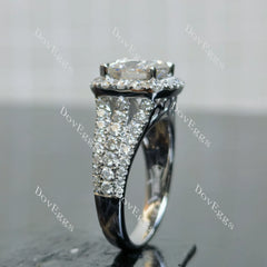 (size 7.75-8) Doveggs sterling silver 3ct cushion moissanite engagement ring