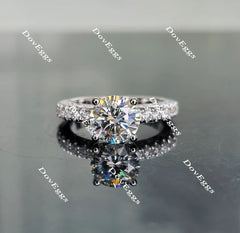 Doveggs half eternity pave engagement ring semi-mount only(Exclusively to DovEggs Stones)