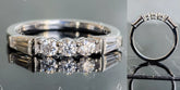 Doveggs round five-stone moissanite/lab grown diamond wedding band-2.0mm band width