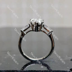 The Maddox Pear Three Stone Lab Grown Diamond Engagement Ring