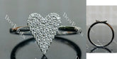 DovEggs heart shaped round moissanite/lab grown diamond wedding band