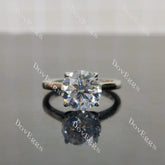 (size 5.5) Doveggs sterling silver 3ct Round moissanite engagement ring