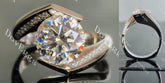 Doveggs curved pave engagement ring semi-mount only(Exclusively to DovEggs Stones)