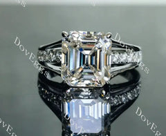 DovEggs half eternity pave engagement ring only semi-mount only(Exclusively to DovEggs Stones)