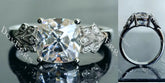DoveEggs art deco engagement ring only semi-mount only(Exclusively to DovEggs Stones)