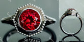 DovEggs solitaire bezel engagement ring semi-mount only(Exclusively to DovEggs Stones)