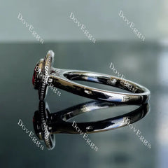 DovEggs bezel channel set engagement ring semi-mount only(Exclusively to DovEggs Stones)