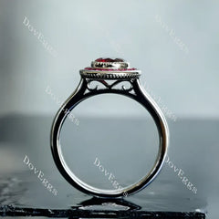 DovEggs bezel channel set engagement ring semi-mount only(Exclusively to DovEggs Stones)
