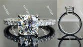 DovEggs pave engagement ring only semi-mount only(Exclusively to DovEggs Stones)