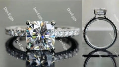 DovEggs pave engagement ring only semi-mount only(Exclusively to DovEggs Stones)