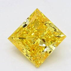 DovEggs 0.680ct Princess F.V.Yellow VVS2-LAB GROWN DIAMOND-LSJ03C10