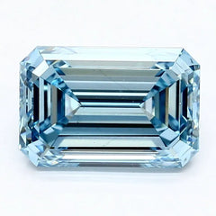 DovEggs 2.820ct Emerald F.V.Blue VS1-LAB GROWN DIAMOND-LEK47H2