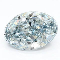 DovEggs 3.310ct Oval F.I.Gree.Blue VS1-LAB GROWN DIAMOND-LET123D12