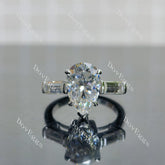 (size 6.25) Doveggs sterling silver 5ct pear moissanite ring