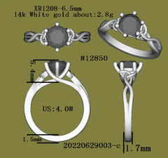 Wedding band of #12850 ring