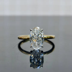 Semi mount for 2.75ct oval Stone