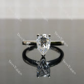 (size 5.75) Doveggs sterling silver 2ct pear DEF color moissanite engagement ring