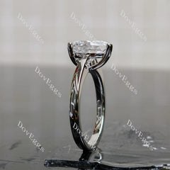 (size 5.75) Doveggs sterling silver 2ct pear DEF color moissanite engagement ring