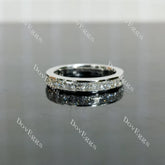 (size 3.5) Doveggs sterling silver princess moissanite wedding band
