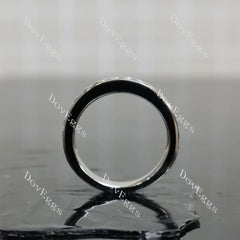 (size 3.5) Doveggs sterling silver princess moissanite wedding band