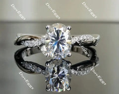 DovEggs curved engagement ring only semi-mount only(Exclusively to DovEggs Stones)