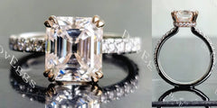 DovEggs pave engagement ring only semi-mount only(Exclusively to DovEggs Stones)