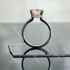 DovEggs pave engagement ring only semi-mount only(Exclusively to DovEggs Stones)