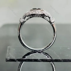 DovEggs flower shape vintage engagement ring only semi-mount only(Exclusively to DovEggs Stones)