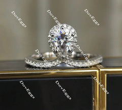 DovEggs pave halo engagement ring semi-mount only(Exclusively to DovEggs Stones)