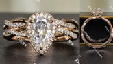 DovEggs halo pave engagement ring only semi-mount only(Exclusively to DovEggs Stones)
